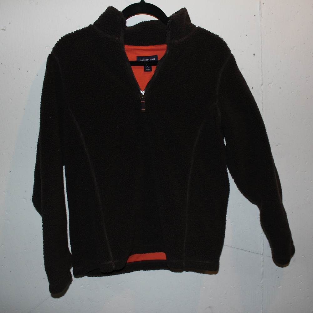 Dark Brown Fleece Lands End Sweatshirt